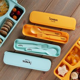 [I-BYEOL Friends] Spoon Case, Yellow _ Toddler and Kids, Toddler Utensils, Microwave Dishwasher Safe, BPA Free _ Made in KOREA